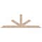 Ekena Millwork Saratoga Smooth Timber Gable Bracket, Douglas Fir, 96"W x 32"H x 5 1/2"D x 5 1/2"F, 8/12 Pitch GBW096X32X0606SAR00SDF - alternate 1